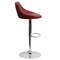 Emma and Oliver Bucket Seat Adjustable Height Barstool with Diamond Pattern Back